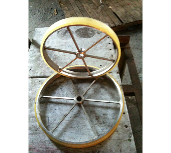 聚氨酯计米轮铝芯包胶轮